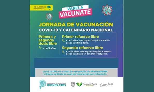 Florencio Varela - Nuevas jornadas itinerantes de vacunación